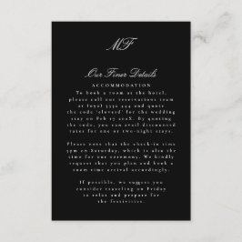 Informationen zu Monogram Classic Schwarz-weiß Wed Begleitkarte