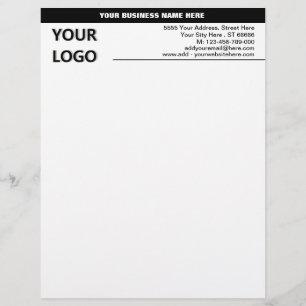 Informationen zu personalisierten Firmenlogo Briefbogen