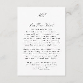 Informationen zu Schwarz-weißen Mongram Classic We Begleitkarte