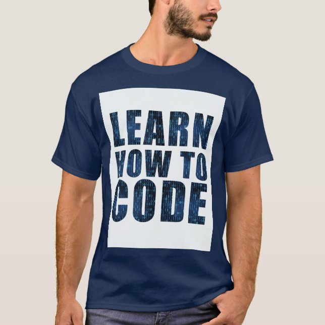 Informationen zum Code (blau) T-Shirt (Vorderseite)