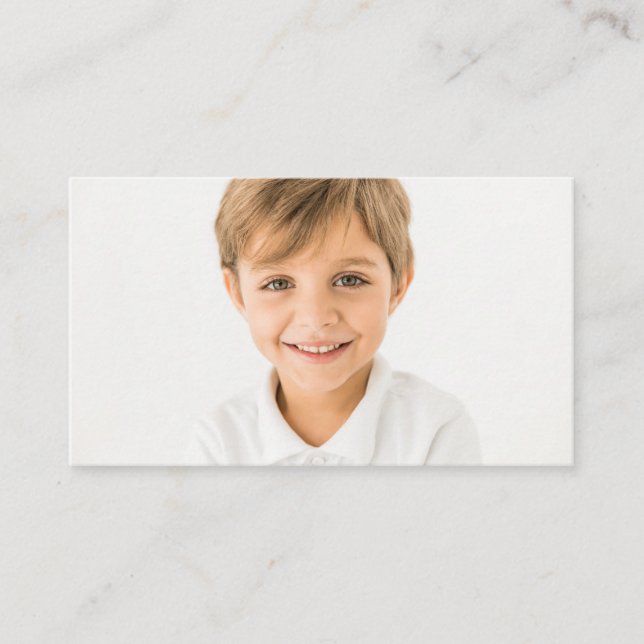 Informationen zum Foto personalisierter Kindernahr Visitenkarte (Vorderseite)