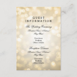 Informationen zum Hochzeitgast Gold Glitzer Lights Begleitkarte