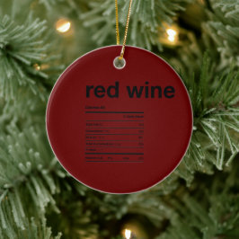 Informationen zur Ernährung von Rotwein Keramik Ornament
