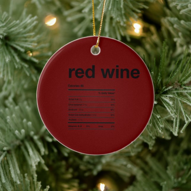 Informationen zur Ernährung von Rotwein Keramik Ornament (Baum)
