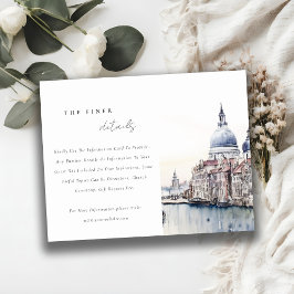 Informationen zur Hochzeitsfeier in Venedig - Ital Begleitkarte