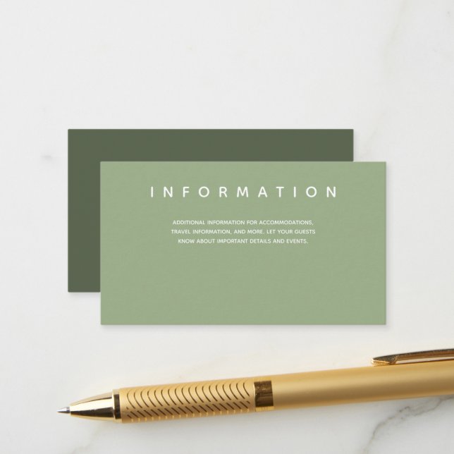 Informationen zur Mikro-Hochzeitssage Begleitkarte (Vorderseite/Rückseite Beispiel)