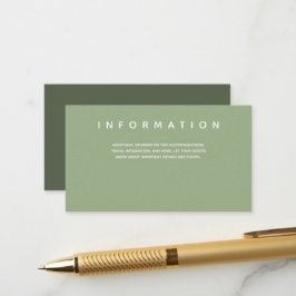 Informationen zur Mikro-Hochzeitssage Begleitkarte