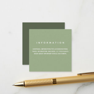 Informationen zur Mikro-Hochzeitssage Begleitkarte
