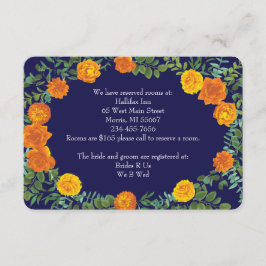 Informationen zur Orange & Navy Blue Peony Rose Einladung