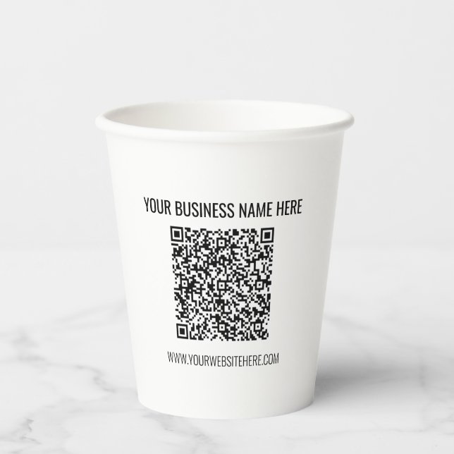 Informationen zur QR-Code-Prüfung und benutzerdefi Pappbecher (Vorderseite)