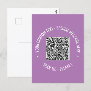 Informations d'analyse de code QR et carte texte p