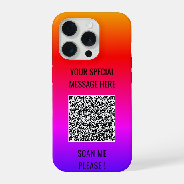 Informations d'analyse de code QR et coque iphone  (Verso)