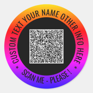 Informations d'analyse de code QR et étiquettes de