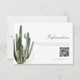Informations Mariage Cactus moderne Carte QR Code