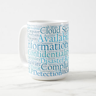Informations-Sicherheits-Wort-Wolken-Tasse Kaffeetasse