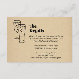 Informations sur le Mariage de bière Détails Carte