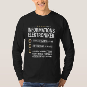 Informationselektronik-Fachmann eigener Absatz T-Shirt