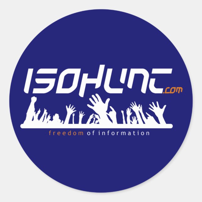 Informationsfreiheit Runder Aufkleber (Vorderseite)