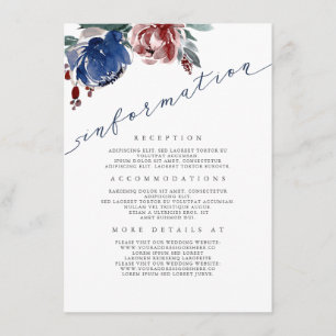 Informationsgast für Hochzeiten von Navy und Burgu Begleitkarte