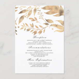 Informationsgast zu White and Gold und Hochzeiten Begleitkarte