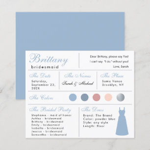 Informationskarte für das Pulver Blue Silver Bride