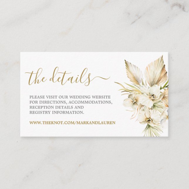 Informationskarte für die Boho Wüste Begleitkarte (Vorderseite)