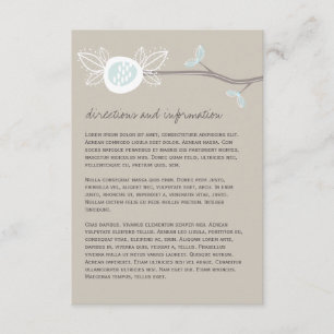 Informationskarte für die Whimsical Wedding Tree B Begleitkarte