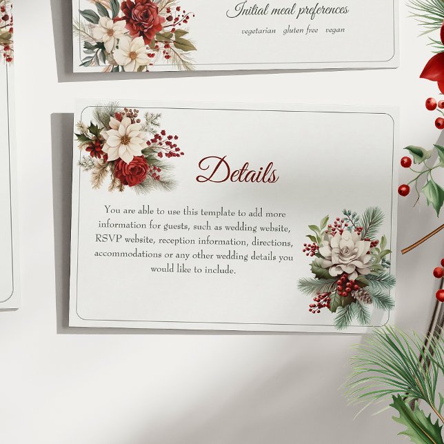 Informationskarte für rustikale Winterhochzeiten Begleitkarte (Von Creator hochgeladen)