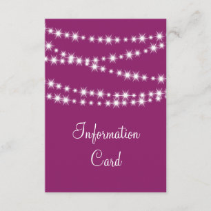 Informationskarte Twinkle Lights (magenta) Begleitkarte
