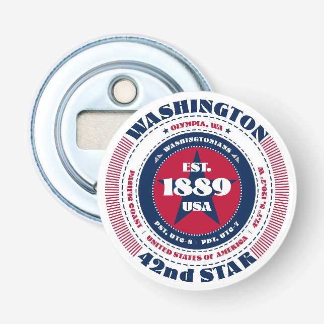 Informationskreis Washington Staat Flaschenöffner (Vorderseite)