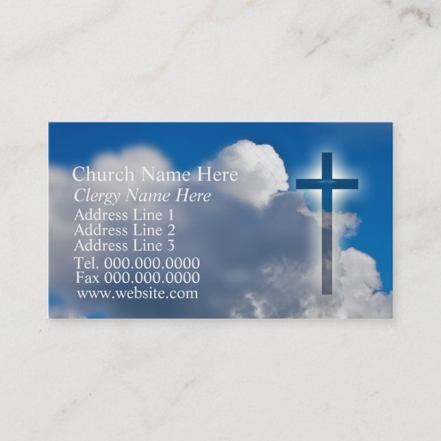 Informationsminister für christliche Religion Visitenkarte (Vorderseite)