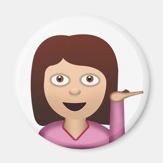 Informationsschalter Person Emoji Magnet (Vorne)