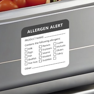 Informationswarnung zur Minimalistischen Lebensmit Quadratischer Aufkleber
