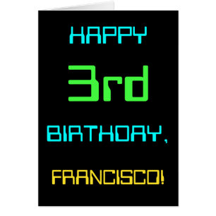 Informatique numérique amusante Thème 3ème anniver