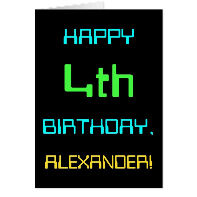 Informatique numérique amusante Thème 4ème anniver (Devant)