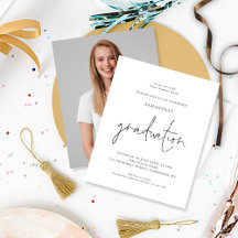 Informelle Typografie Foto Grad Party Einladung