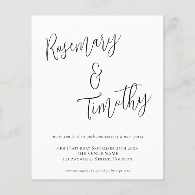 Informelles Drehbuch zum Hochzeitstag (Vorderseite)