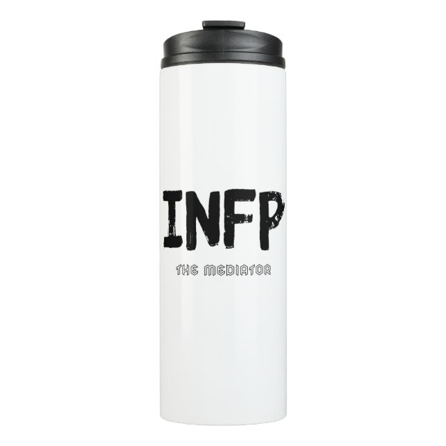 INFP - Der Mediator (schwarz) Thermosbecher (Vorderseite)
