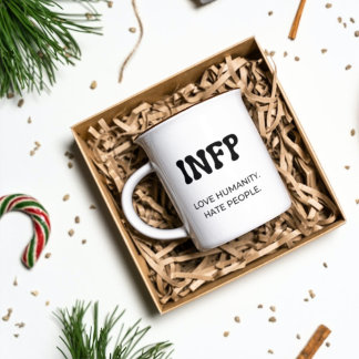 INFP MBTI Drôle Mug avec du café noir