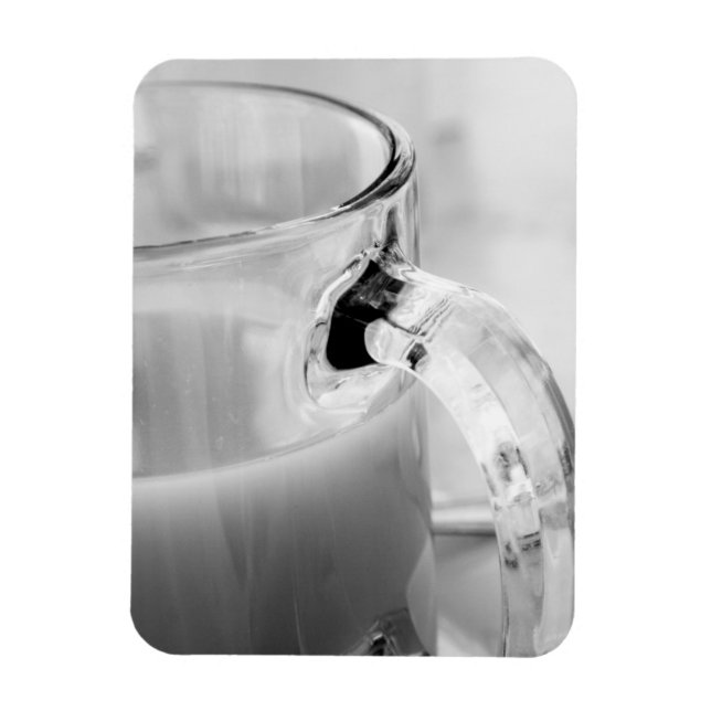 Infrarot, Schwarz & Weiß, Tasse, Glas, Kaffee, Magnet (Vertikal)