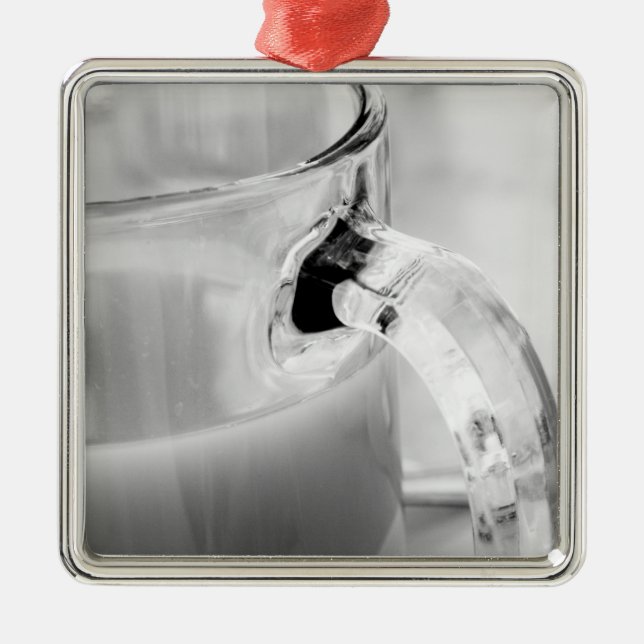 Infrarot, Schwarz & Weiß, Tasse, Glas, Kaffee, Silbernes Ornament (Vorne)