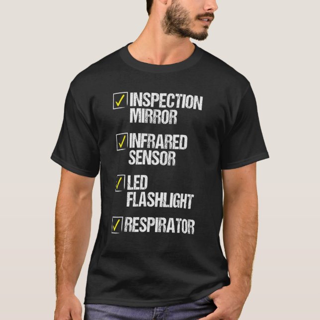 Infrarot-Sensorlampe des Kontrolle-Technikers T-Shirt (Vorderseite)
