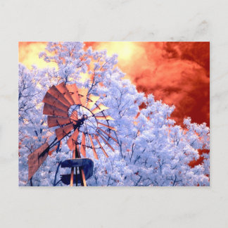 Infrarot Windmill Postkarte