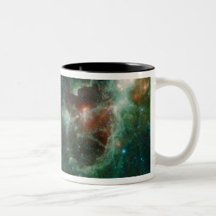 Infrarotmosaik der Herz- und Soulnebelflecke Zweifarbige Tasse