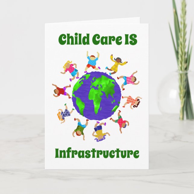 Infrastruktur für Kinderbetreuung Karte (Vorderseite)