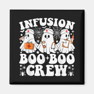 Infusion Boo Crew Nurse Funny Ghost Halloween Magnet