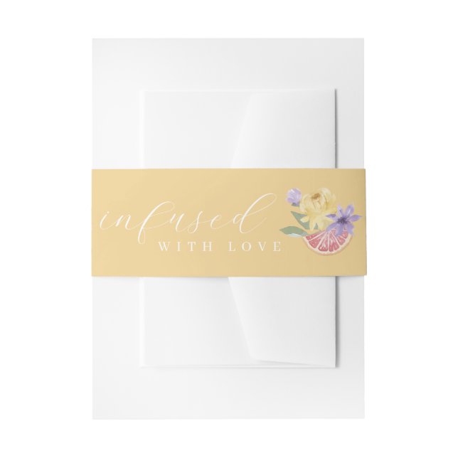 Infusion mit Liebe Cocktail Citrus Florals Gelb Einladungsbanderole (Vorderseite Beispiel)