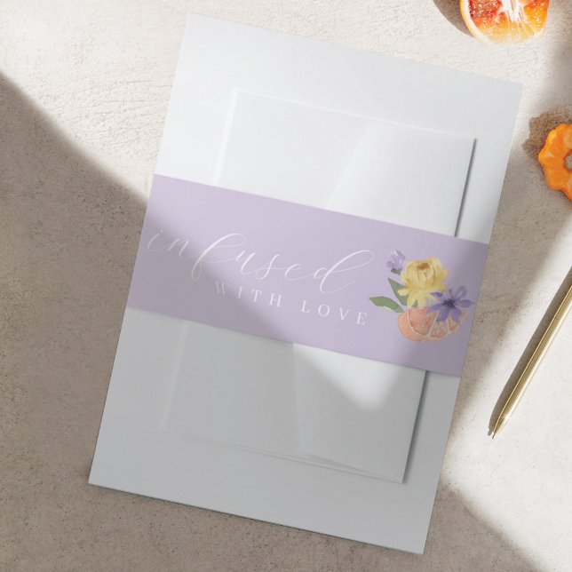 Infusion mit Liebe Cocktail Citrus Florals Lavende Einladungsbanderole (Von Creator hochgeladen)