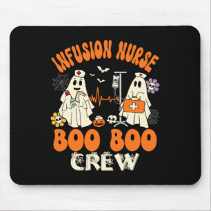 Infusion Nurse Boo Crew Halloween Nurse Ghost Kost Mousepad
