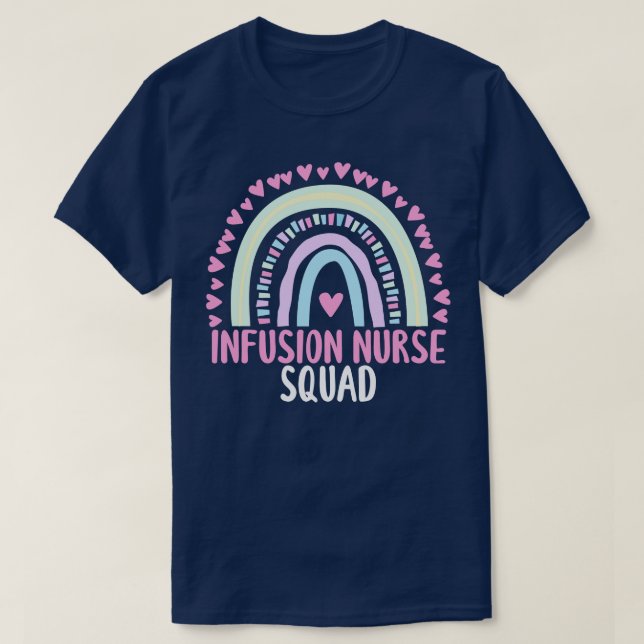 Infusion Nurse Squad Party Matching Womens Appreci T-Shirt (Design vorne)